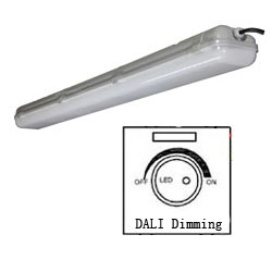 dali dimmable led tri-proof light pc 50w 1200mm 250x250mm